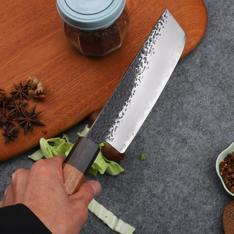 6.5 Inch Kitchen Meat Cutting Meat 8Cr17MoV Steel Core Blade Professional Cooking Camping Outdoor EDC Utility Knife