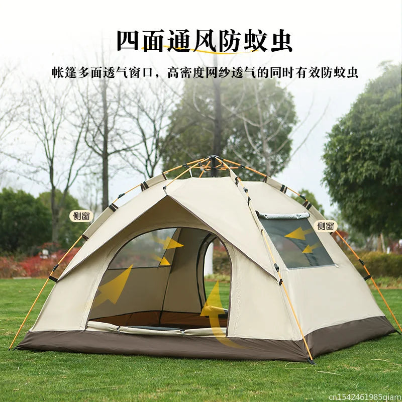 New Outdoor Camping Tent Convenient Full-automatic Waterproof and Sunscreen Quick-opening Tent 3 To 4 People Camping Tent 2023