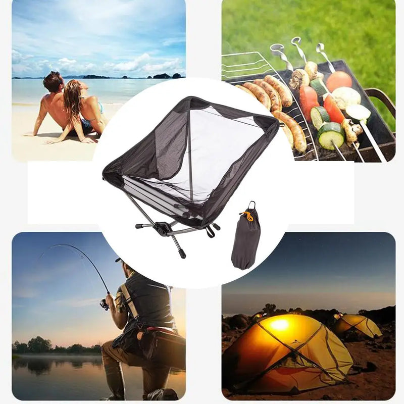 Travel Ultralight Folding Chair Outdoor Camping Portable Picnic Fishing Seat Leisure Fishing Festival Beach Chair Furniture