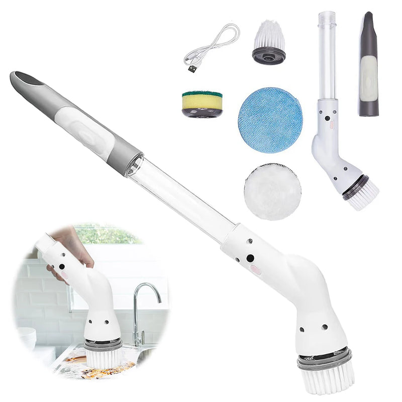 Wireless Electric Cleaning Brush 6 In 1 Multifunctional Electric Cleaning Brush Handheld For Bathroom Kitchen Window Toilet