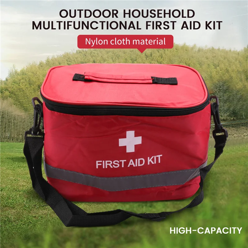 Outdoor Kit Sports Camping Bag Home Emergency Survival Package Red Nylon Striking Symbol Crossbody Bag